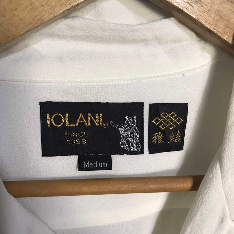 Iolani Iolani bird big print rayon button up - image 3