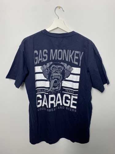 Gas Monkey Garage Vintage Customs Official GMG Licensed Heather Navy Men T-shirt
