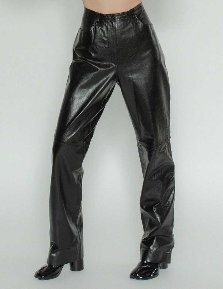 Missoni black leather trousers - image 3