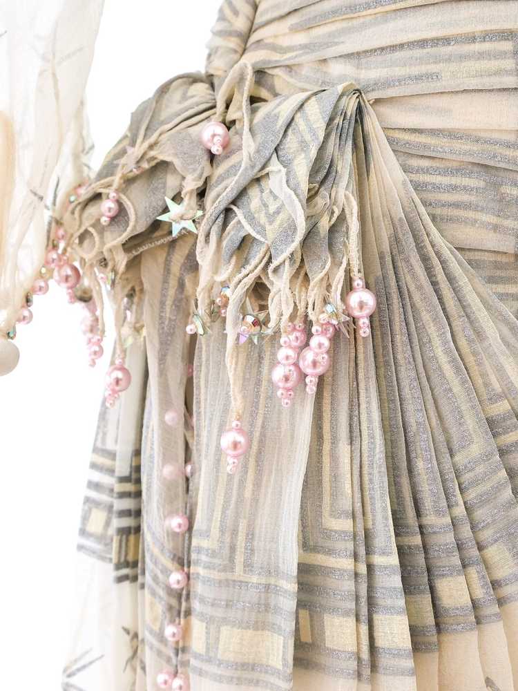 Zandra Rhodes Embellished Silk Chiffon Gown - image 5
