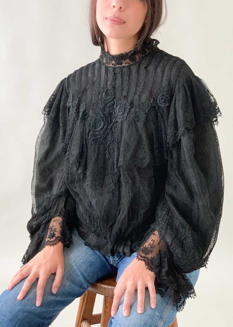 Antique Belle Epoque Lace Blouse - image 2