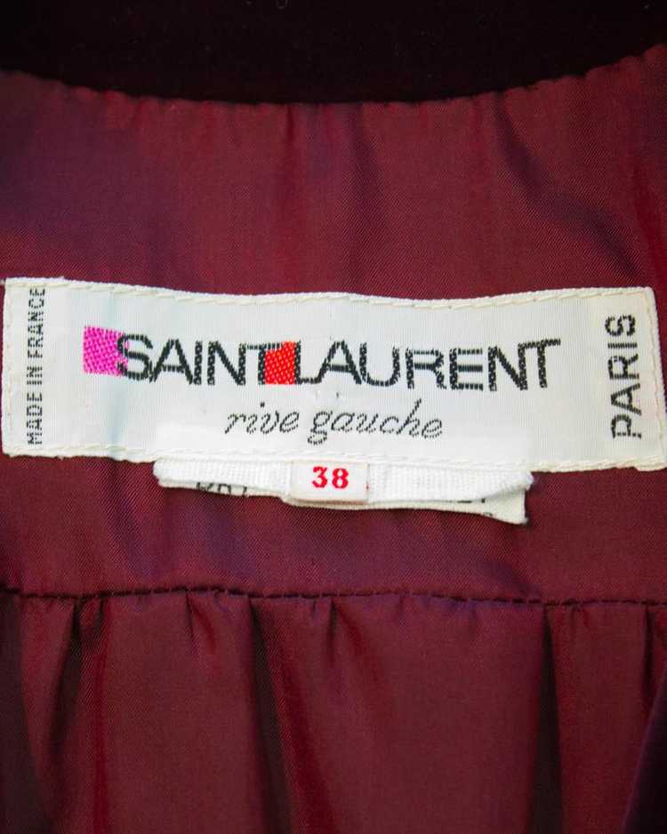 Yves Saint Laurent Purple Velvet Skirt Suit - image 5