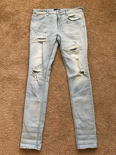 Pacsun Stacked Skinny Blue Jeans