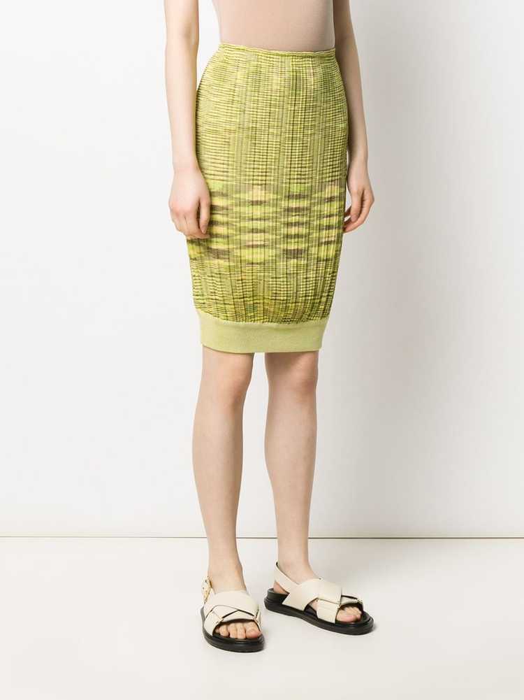 Missoni Pre-Owned ribbed knit skirt - Green - image 3