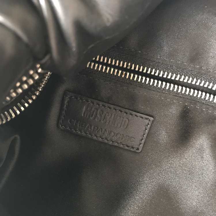 Moschino Black Leather Biker Bag - image 8