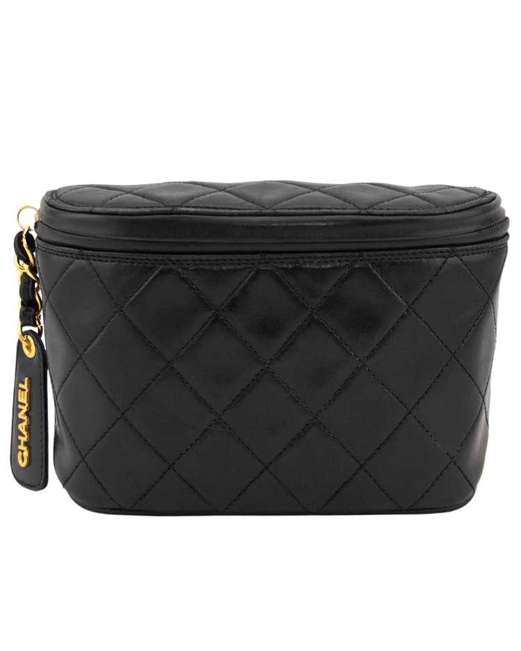 Chanel Black Quilted Waist Bag - image 9