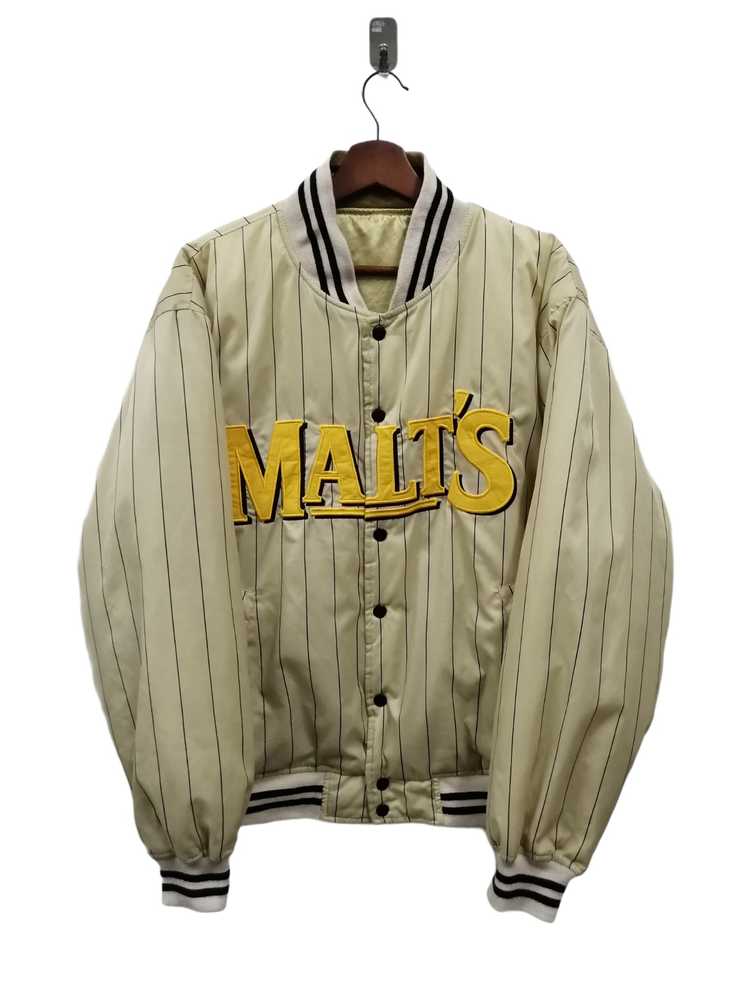 Varsity Jacket × Vintage Vintage Malts Beer Reversibl… - Gem