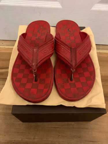 Louis Vuitton Louis Vuitton Red monogram sandals f