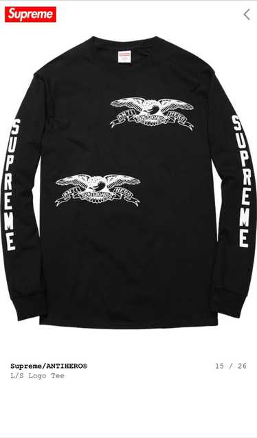 Antihero × Supreme Used SS14 Supreme/ANTIHERO L/S Log… - Gem