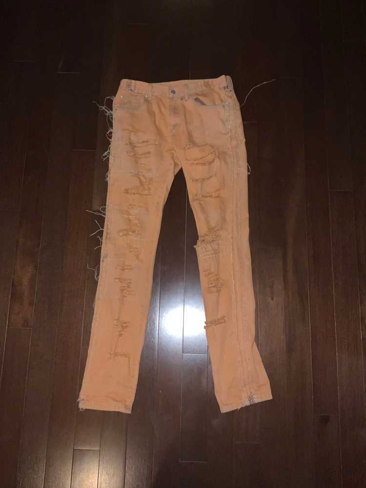 satin snap cargo pants v1