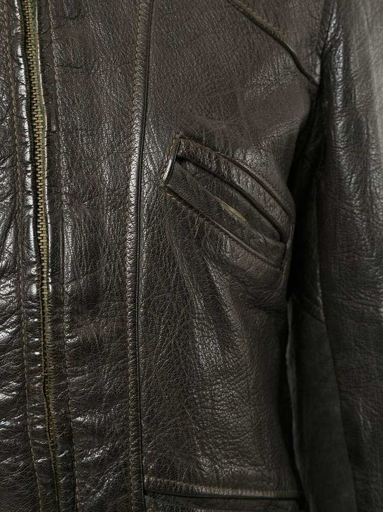 Fake Alpha Vintage 1940s Good Design leather jack… - image 5