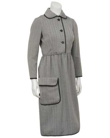 Geoffery Beene Brown Herring Bone Dress