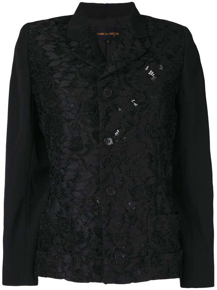 Comme Des Garçons Pre-Owned lace panel jacket - B… - image 1