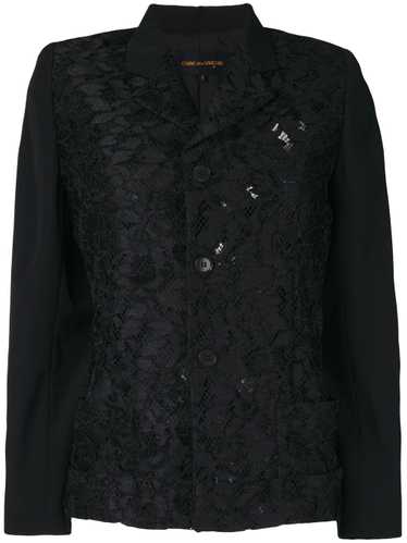 Comme Des Garçons Pre-Owned lace panel jacket - B… - image 1