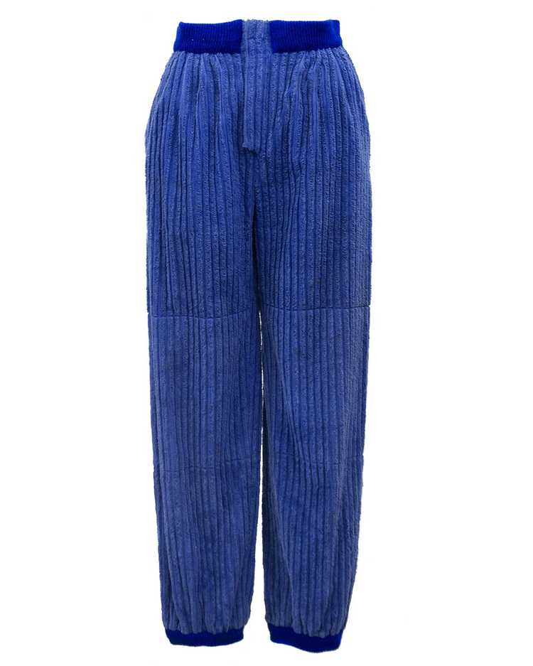 Dorothee Bis Blue Wide Whale Corduroy Pants - image 3
