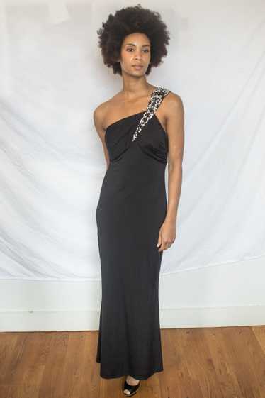 Embellished Black Gown