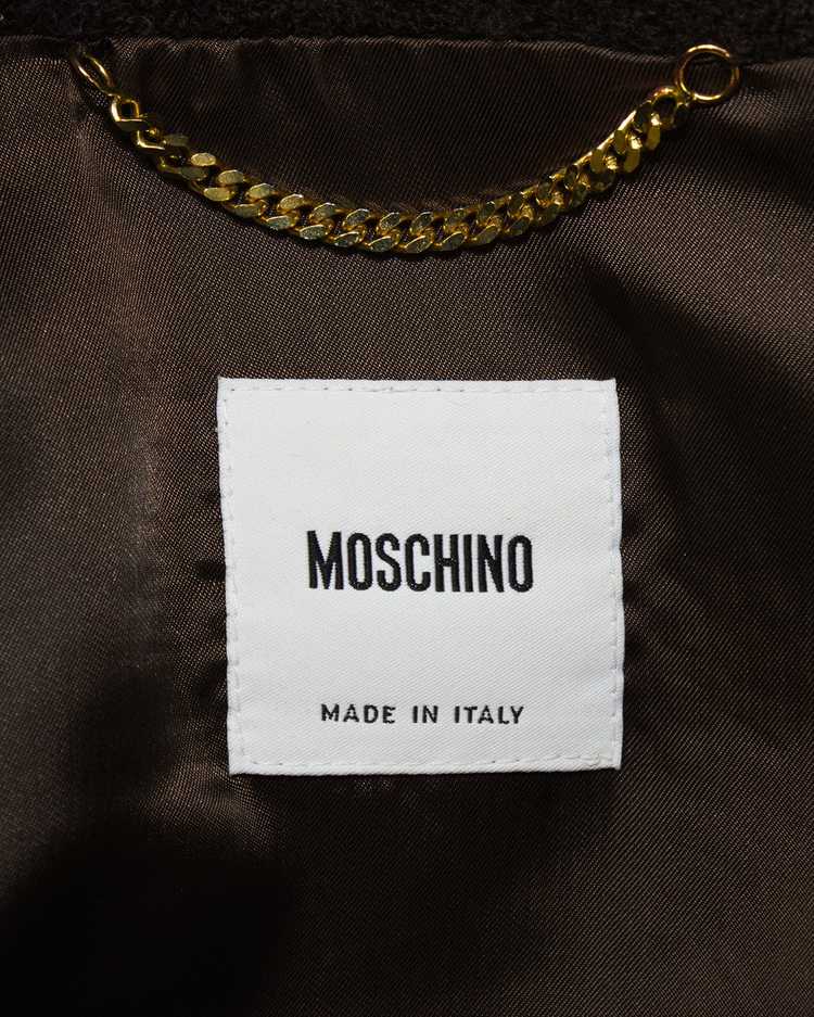Moschino Brown Wool and Velvet Skirt Suit - image 5