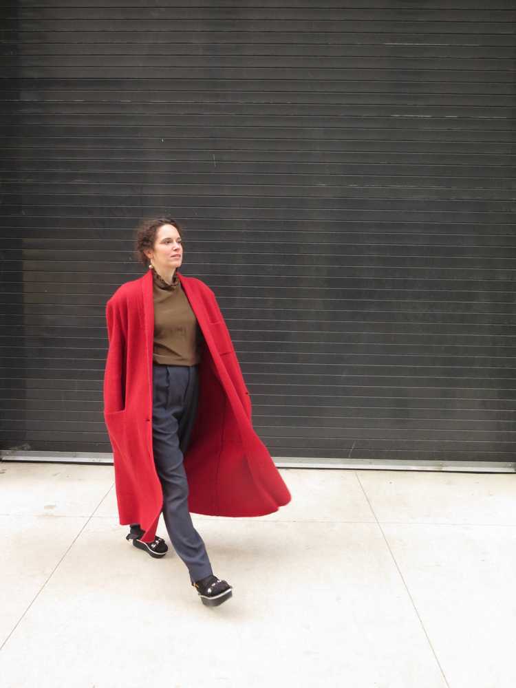 1980’s Issey Miyake Rouge Mohair Knit Duster - image 1