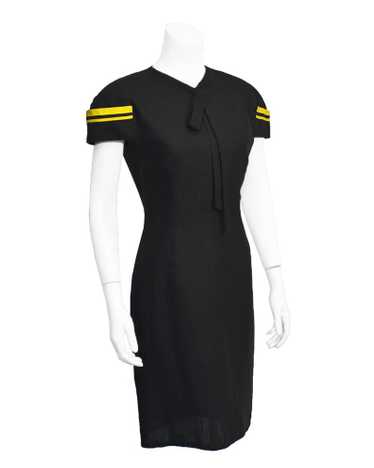 Versace Black and yellow linen dress - image 1