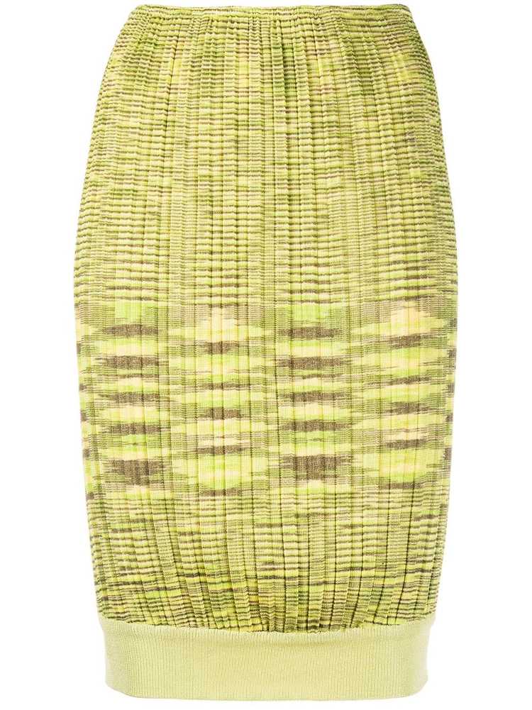 Missoni Pre-Owned ribbed knit skirt - Green - image 1
