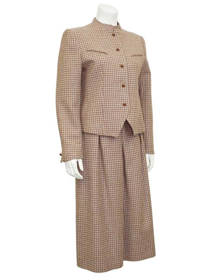 Guy Laroche Brown Plaid Skirt Suit - Gem