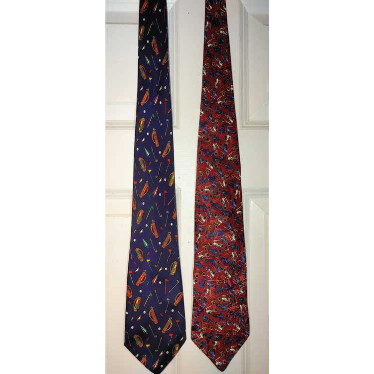 J.T.Beckett PAIR OF GOLF THEMED TIES - image 2