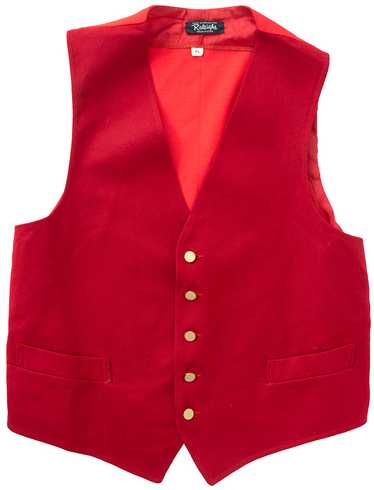 1960s Red Wool Vest