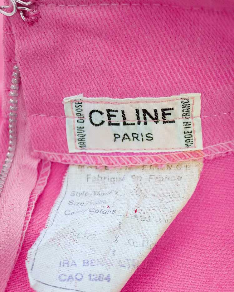 Celine Pink Cotton Denim Wrap Skirt - image 6