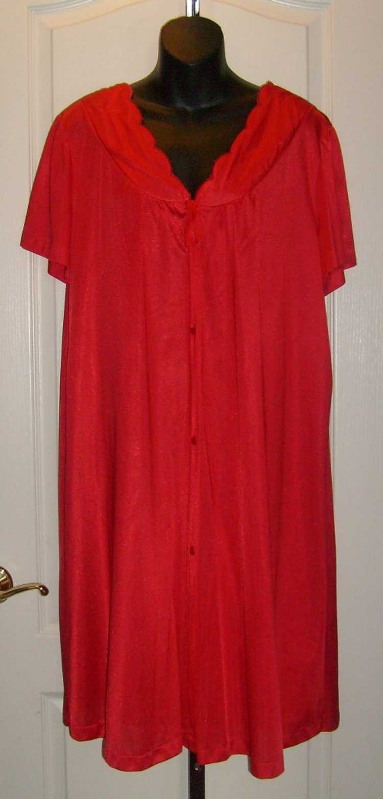 Red Nylon Vassarette Robe XL - image 1