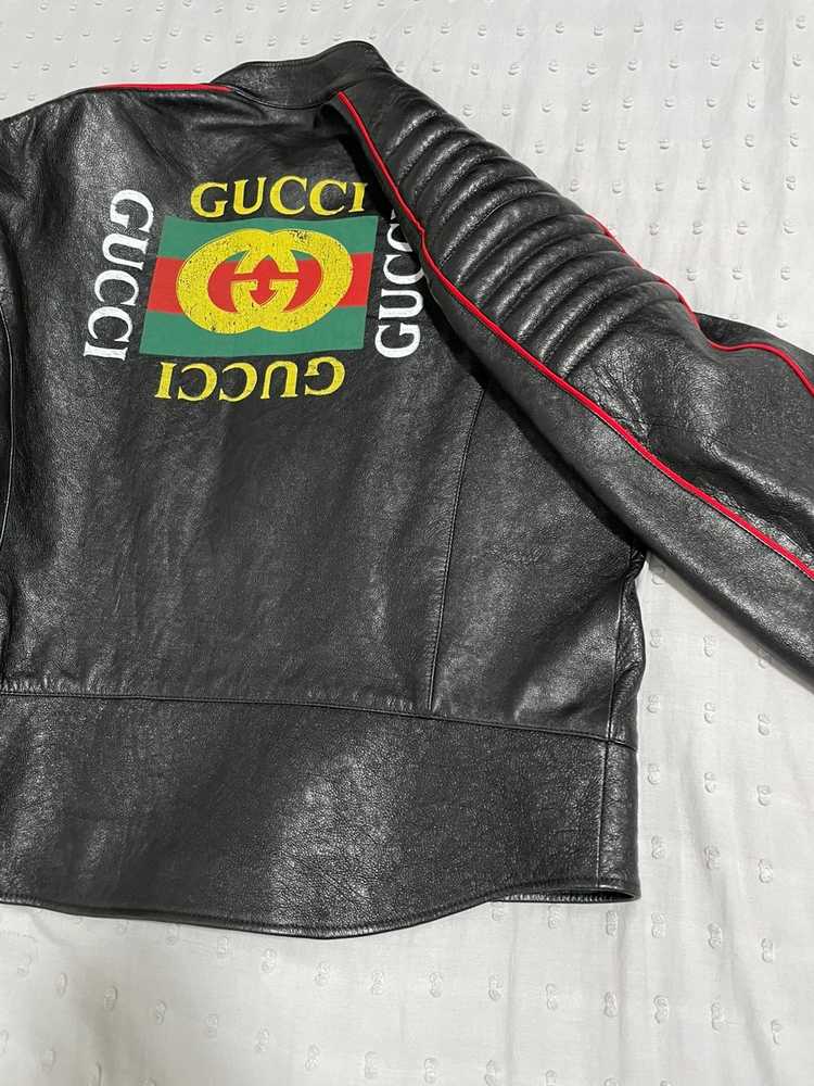Gucci Gucci leather biker jacket - Gem
