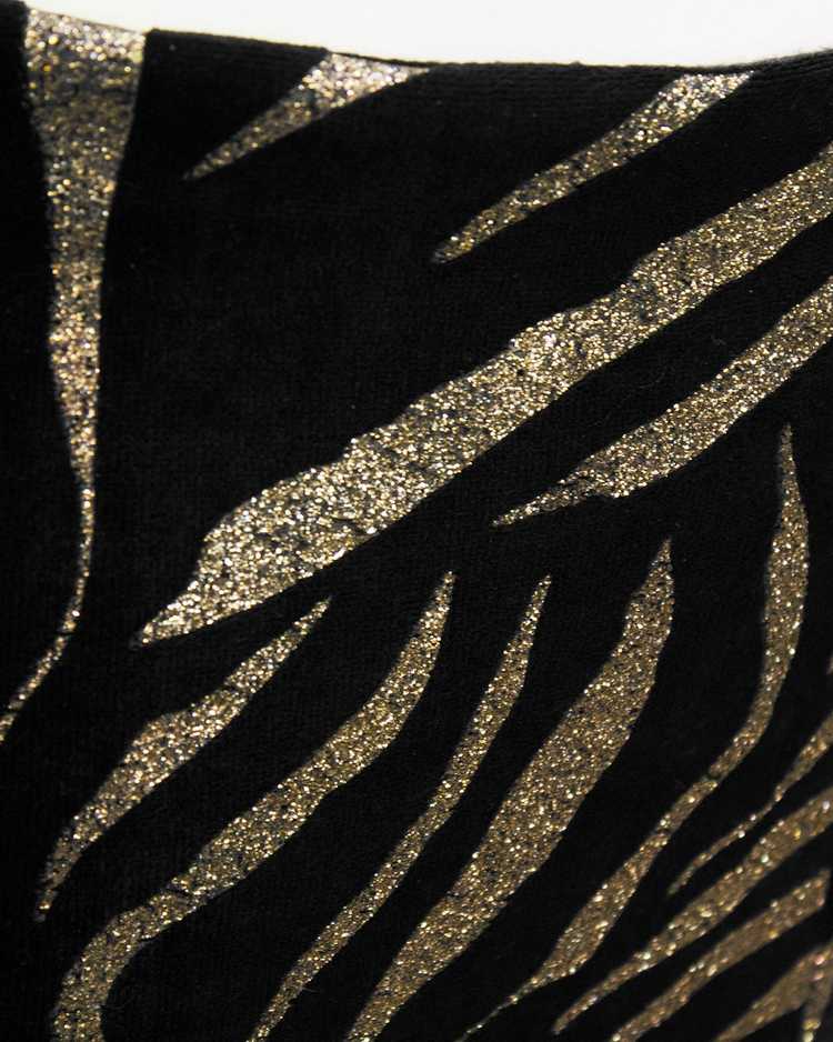 Versace Black and Gold Tiger Stripe Leggings - image 5