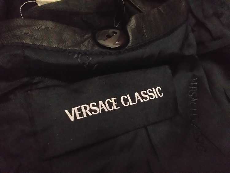 Genuine Leather × Versace Versace Classic Black O… - image 4