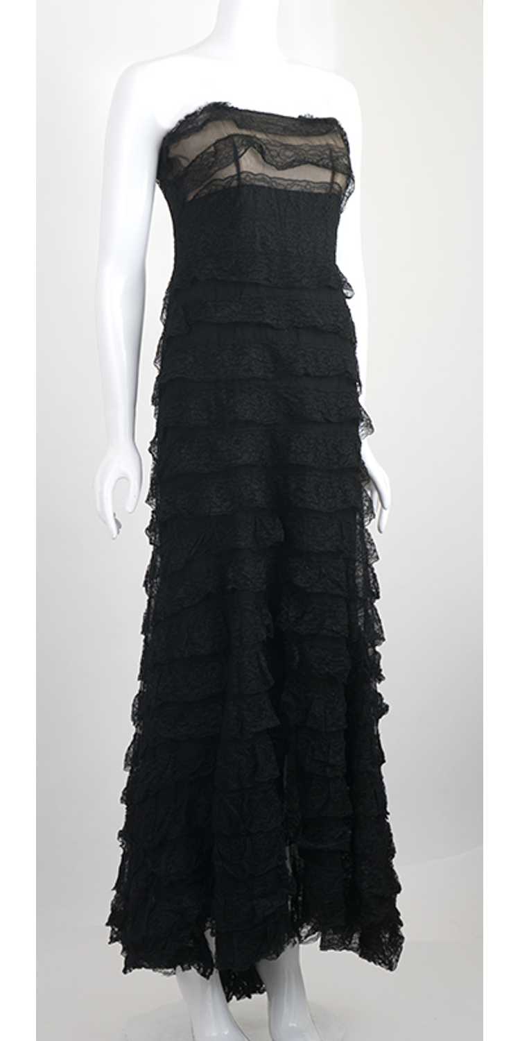 1930s Lace Evening Gown - image 1