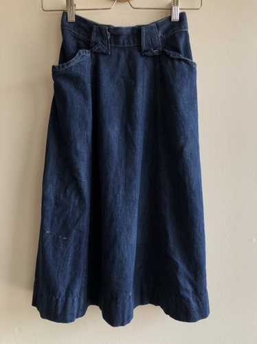 Vintage 1950’s Western Maid Side-Zip Denim Skirt - image 1