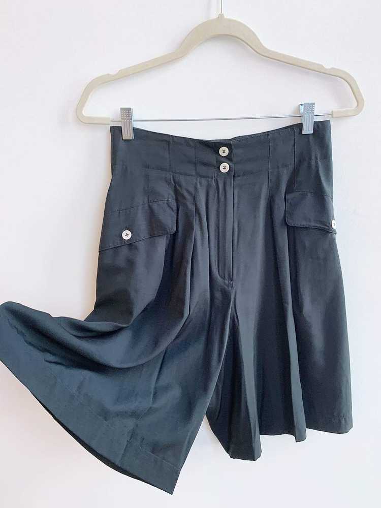 1980's | Mondi | Black Pleated Shorts - image 4