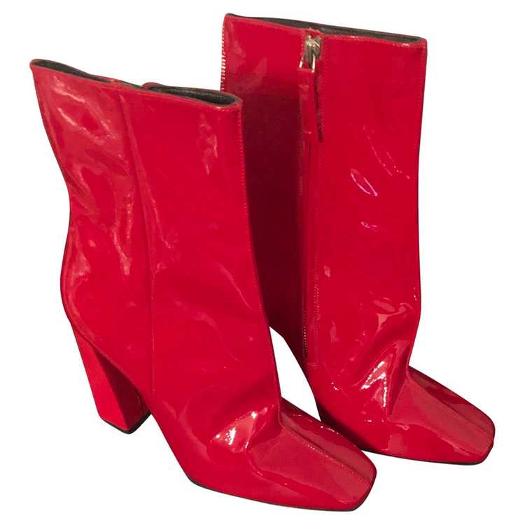 Krizia Ankle boots Leather in Red - image 1