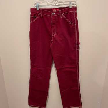 Dickies red/burgundy dickies carpenter pants - image 1