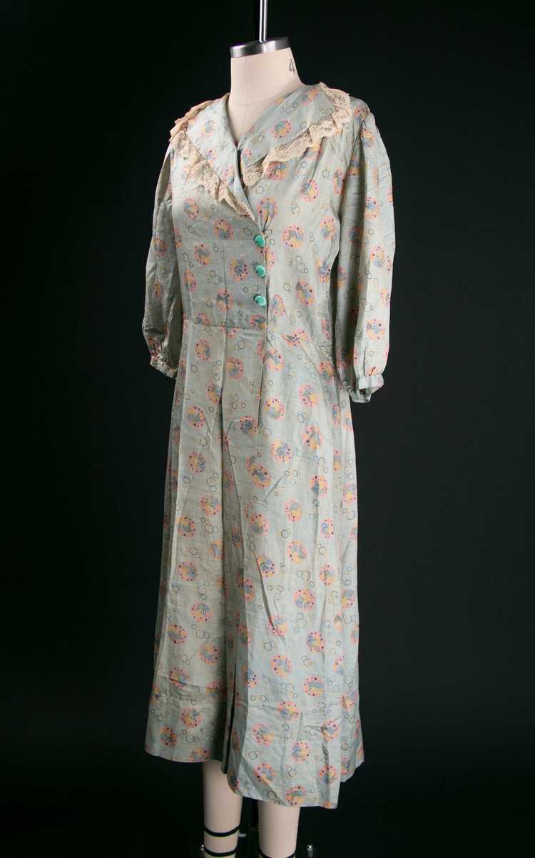 Vintage 1930's Deco Silk Bubble Print Dress - image 6