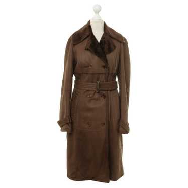 René Lezard Leather coat with fur lining - image 1