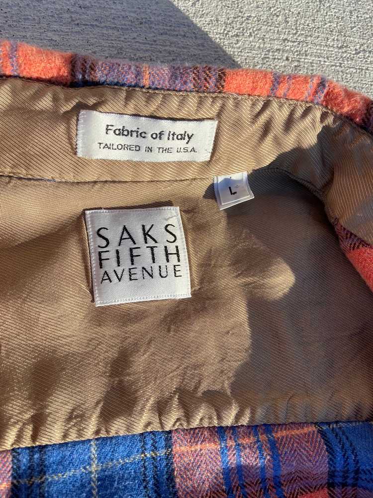 Saks Fifth Avenue Vintage Flannel x Fabric of Ita… - image 2