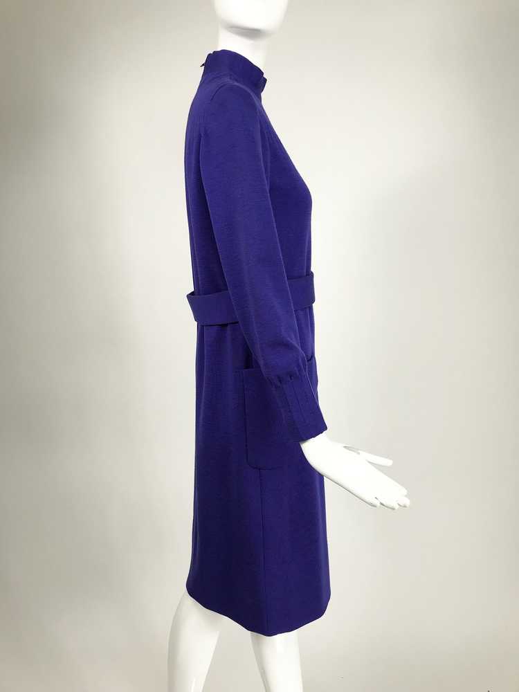 Vintage Norman Norell Heathered Purple Wool Jerse… - image 12