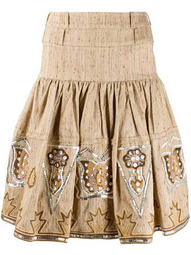 Christian Dior pre-owned pleated mini skirt - Neut