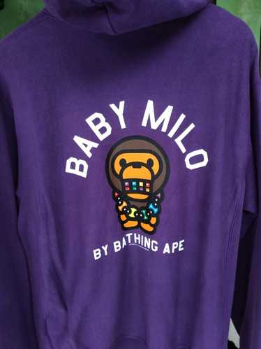 BAPE Milo full zip hoodie a bathing ape NIGO Red burger pizza Size M