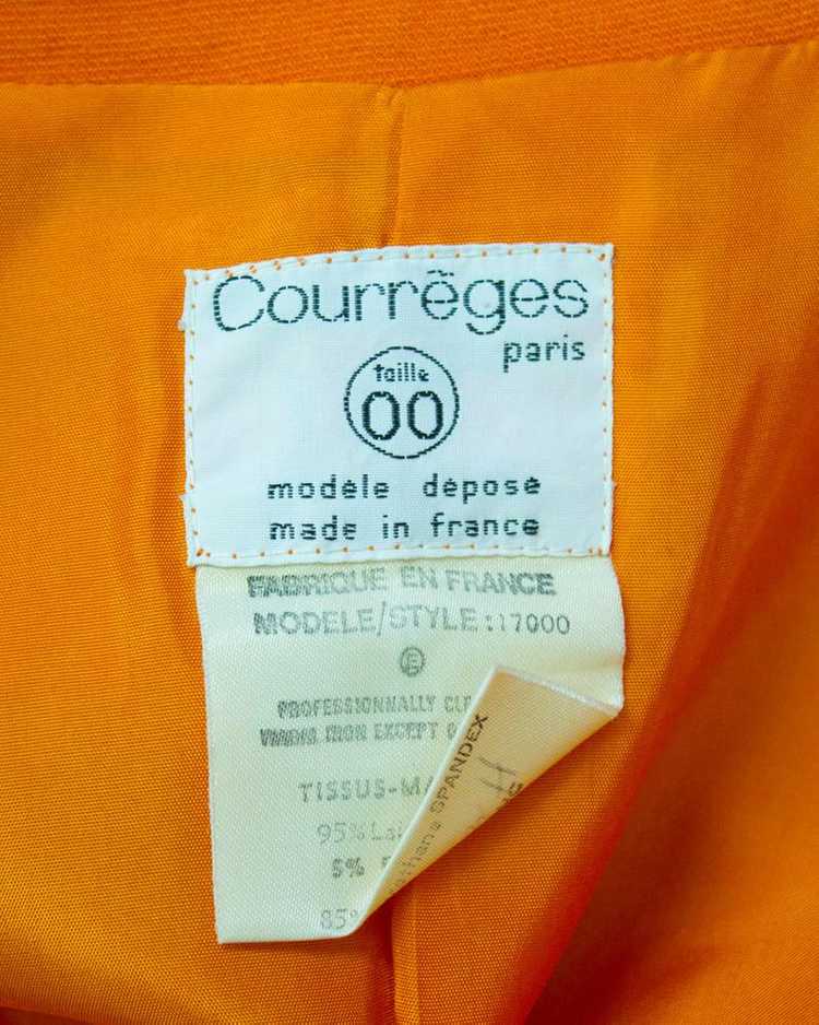 Courrèges Orange Mod Coat with Vinyl Trim - image 6