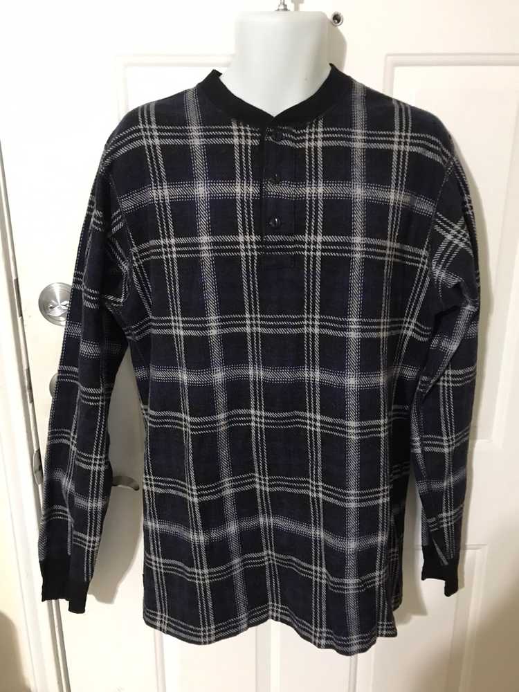 Polo Ralph Lauren Plaid LS Henley Cotton Slimfit Tall - Gem