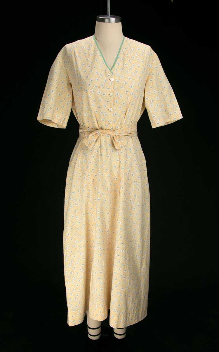 Vintage Late 1920's - Early 1930's Yellow Floral … - image 1