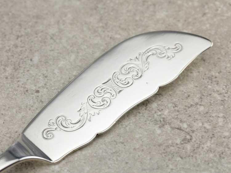 Antique Coin Silver Butter Knife - image 3