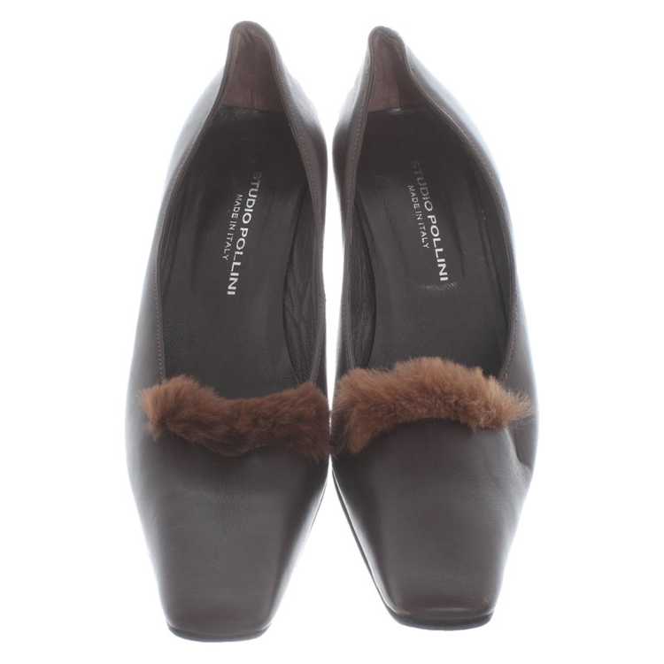 Pollini Pumps/Peeptoes Leather in Brown - image 4