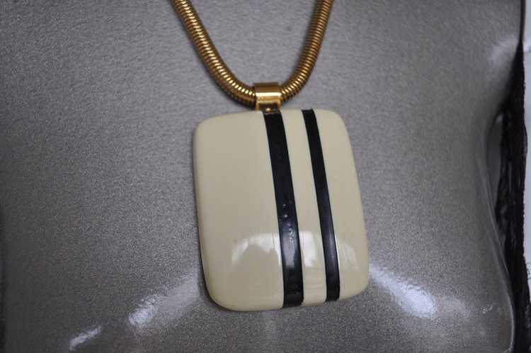 Lanvin chunky necklace 1970s geometric design - image 2