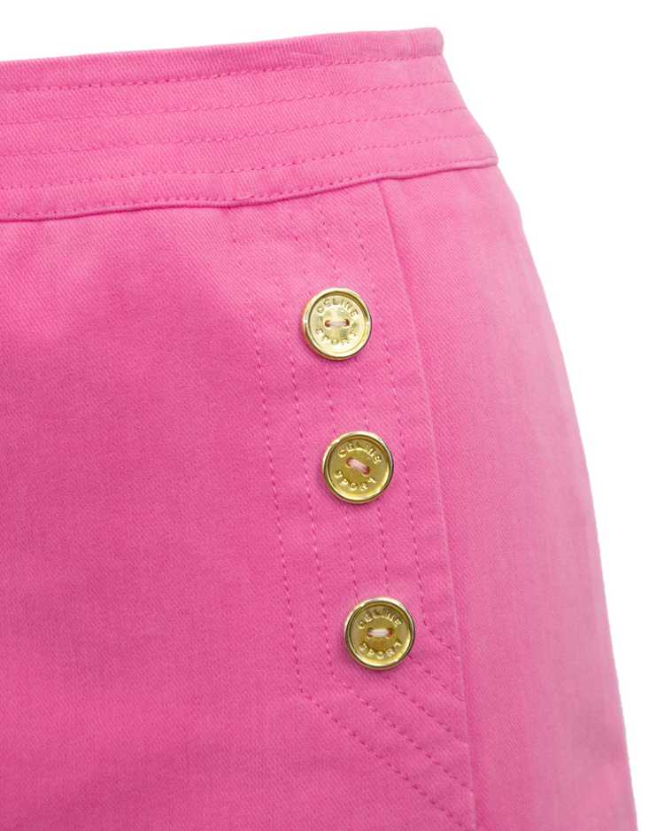 Celine Pink Cotton Denim Wrap Skirt - image 4